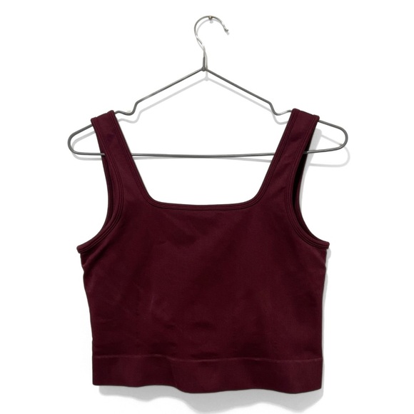 knix Tops - Knix Red/Burgundy Good To Go Seamless Cropped Tank Top Size Medium